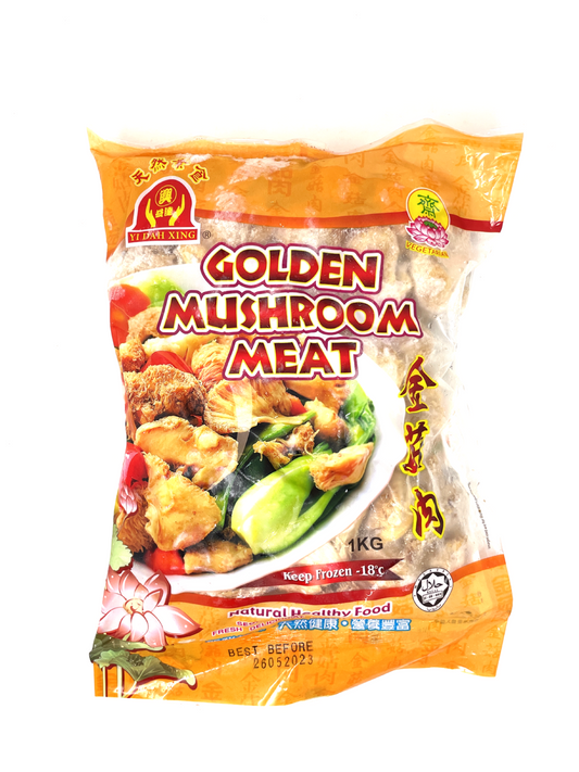 Cheap Good Healthy Vegetarian Friendly Food Supplier Hougang Singapore Delivery Korean Indian Chinese Mexican High Protein Rich in Iron Party Picnic Comfort Golden Mushroom Meat (Yi Dah Xing) 金菇肉 (益达兴)